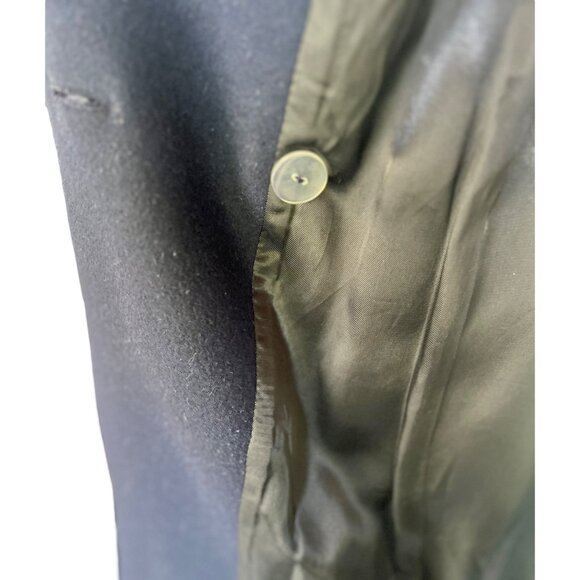Donnybrook Womens Wool Coat 10P Navy Blue Double-Breasted Long Jacket Pockets - Picture 9 of 14